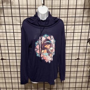 Disney Jasmine Print Loose High Neck Top B169